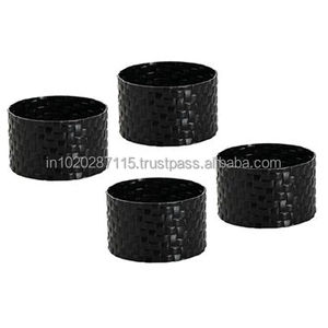 Elegant rose gold metal napkin ring suitable for romantic <b>dinner</b> table setup with <b>candles</b> and fine crockery - Product Image 4