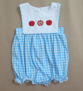 Lindo bebé niño Bubble. Mono sin mangas con parte superior desmontable, bordado con letras, pantalón acampanado azul, conjunto de verano - Product Image 5
