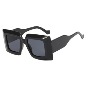 New Striped Square <b>Large</b> <b>Frame</b> Sunglasses Female Trend FashionStreet Sun Glasses - Product Image 6