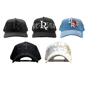 Casquettes 5 panneaux unisexe en gros avec logo personnalisé, en daim chromé et doublure satinée, à visière large et incurvée, style Gorras Del Sports, casquette de baseball - Product Image 1