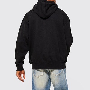 Sweat à capuche pour homme en coton 100% durable, imprimé sérigraphié, personnalisable (logo/couleurs), anti-plis, en tissu polaire avec poches, idéal pour l'automne - Product Image 2