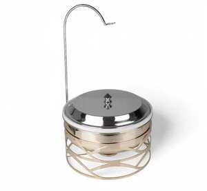 Réchaud de buffet de luxe en acier inoxydable plaqué or avec couvercle, plat de service pour traiteur, vaisselle d'hôtel - Product Image 3