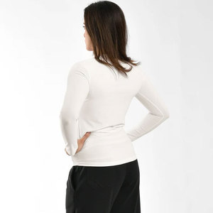 Camiseta Deportiva de Manga Larga para Mujer, Personalizada, de Material Acanalado, Alta Elasticidad, Ajuste al Cuerpo, para Gimnasio, Verano, Running, Absorbe el Sudor - Product Image 6