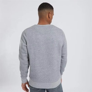Wholesale <b>Mens</b> Hoodies Custom Printed <b>Fleece</b> Sweatshirt Casual Winter Fashion OEM <b>Men's</b> <b>Grey</b> Crew Neck Sweatshirt Regular Fit - Product Image 4