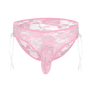 Culotte Hipster Femme Taille Basse Sexy en Dentelle, Motif Uni, Respirante, en Coton Spandex, Élégante, pour Noir, Gris, Bordeaux - Product Image 5