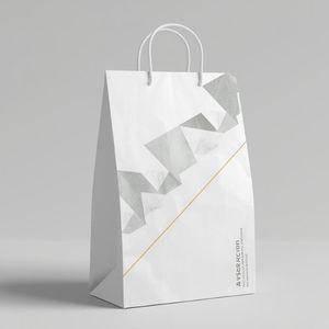 Sac en papier à poignée découpée, style plat, pour documents, catalogues, supports marketing – Léger et durable, porte-documents en papier - Product Image 2