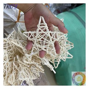 Étoile de Noël en rotin faite à la main, décoration suspendue en osier pour arbres de Noël, fêtes et décorations saisonnières pour la maison - Product Image 3