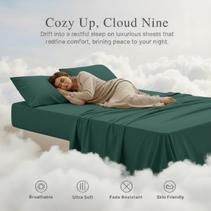 Ensemble de draps double en microfibre couleur turquoise, élégant et confortable |   Tissu doux et respirant |   Literie de style hôtelier |   2026 Premium Touch - Product Image 5