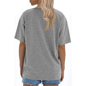 เสื้อยืดคอกลมสีพื้นสไตล์ลำลอง ยูนิเซ็กซ์ แขนสั้น ผ้าฝ้าย 100% รักษ์โลก ทรงโอเวอร์ไซส์ สีดำล้าง - Product Image 2