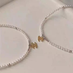 Adjustable 3-4mm High Quality Freshwater <b>Pearl</b> <b>Necklace</b> <b>Gold</b>-Plated Internet Celebrity Favorite Double 11 Popular Item - Product Image 2