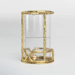 Lanterne contemporaine en métal et bois avec finition bronze patiné pour la décoration de la maison et Noël - Product Image 5