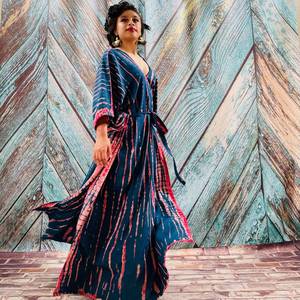 Wholesale Elegant Summer Tie Dye Sarong <b>Kaftan</b> for Women New Straight Silhouette Casual <b>Beach</b> Dress Home Loungewear Cover-Up - Product Image 2