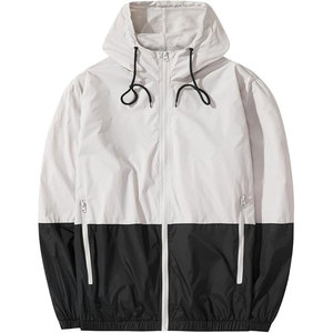 Blouson de course à capuche pour homme, coupe-vent, color block, fermeture éclair, décontracté, printemps, coupe régulière, extérieur en polyester - Product Image 6