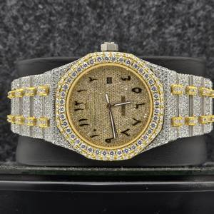 Custom Luxury Stainless Steel Analog Hip Hop Jewelry Pass <b>Diamond</b> Tester Moissanite Unisex Automatic Handmade Wrist <b>Watch</b> - Product Image 5