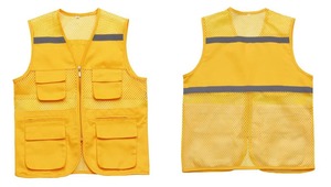 High Visibility Safety Vest Custom Your Logo Protective Workwear with Pockets With Reflective <b>Strips</b> Outdoor Work Vest - Product Image 2