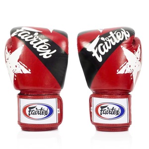 ถุงมือชกมวย Fairtex รุ่น Personalized  บุหนานุ่มสบาย ระบายอากาศได้ดี ซับเหงื่อ  สีแดงเบอร์กันดี หนังแท้ - Product Image 4