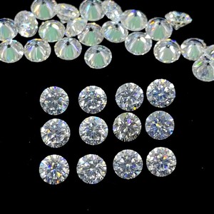 4-5mm Round Brilliant Cut Lab Created Heat Treated High Quality Transparent White Loose Moissanite <b>Gems</b> with Color Play - Product Image 3