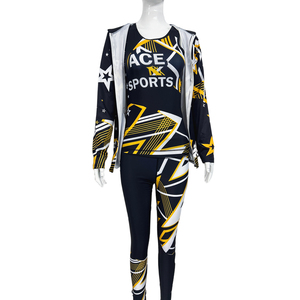 SPORTLICH WEAR New <b>Jersey</b> Sets <b>Women's</b> Autumn Sports Long Sleeve Hooded Printed Polyester/Cotton Casual <b>Jacket</b> Tracksuit - Product Image 1