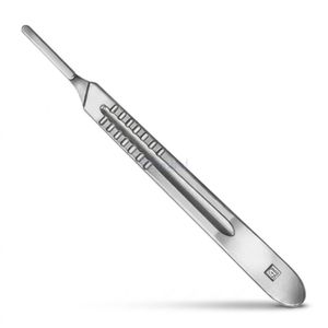 Manche de scalpel chirurgical droit en acier inoxydable, support de lame de précision réutilisable, instrument médical pour procédures hospitalières - Product Image 4