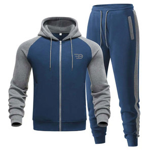 Survêtements à capuche zippés pour hommes actifs, sport, jogging, fitness, gym, course à pied, légers, confortables, pour l'extérieur - Product Image 1