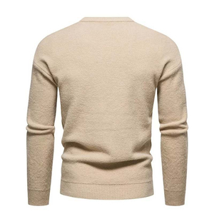 Pull en laine/acrylique à col rond pour homme OEM, vente en gros, chaud, tricoté pour l'hiver, respirant, livraison rapide, élégant et tendance - Product Image 4