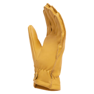Gants de moto unisexes en cuir jaune et polyuréthane, à doigts entiers, respirants, compatibles écran tactile, doux, confortables, flexibles, avec fermeture auto-agrippante - Product Image 4