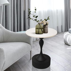 Table d'appoint en métal, petite table d'appoint en métal et marbre, tables d'appoint rondes pour canapé, table basse moderne, petite table d'appoint ronde - Product Image 6