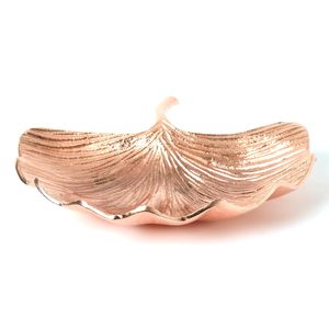 Elegant Gold Finished Leaf Shaped Decorative Tray Handcrafted Metal Serving Display Platter for Home Coffee <b>Table</b> Dinner - Product Image 6