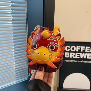 Nouveau sac messager pour femme en PU à imprimés animaliers, design Loong chinois, avec fermeture éclair et fermoir à loquet - Product Image 1