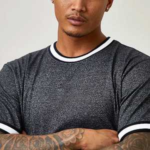 Camisetas de algodón casuales para hombre con nuevo diseño de moda, personaliza tu propio logotipo, camisetas de algodón lisas para hombre para uso casual. - Product Image 6