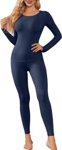 Sous-vêtements thermiques pour femmes, longs caleçons, ensembles de pyjama, vêtements de base pour temps froid, 87% polyester, 13% élasthanne, tissus tricotés, utilisation en extérieur - Product Image 5