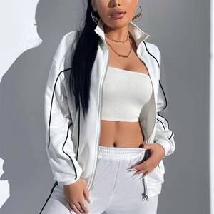 Ladies Fashion Nylon Tracksuit Set <b>Lightweight</b> Breathable Sportswear Gym <b>Running</b> Training Outfit <b>Jacket</b> Pants Active Set - Product Image 3