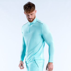 เสื้อวิ่งผู้ชายขายดี แห้งเร็ว 100% โพลีเอสเตอร์ เสื้อยิมผู้ชาย ยอดนิยม เสื้อออกกำลังกายรัดรูป - Product Image 4