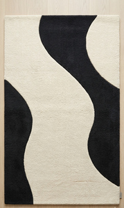 Alfombra de Pelo Largo Abstracta Hecha a Mano de Buena Calidad, Alfombra Decorativa Elegante para el Hogar, Ecológica y Apta para Mascotas - Product Image 2