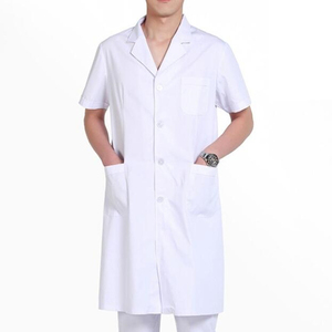 Customizable <b>White</b> Unisex Hospital Nurse Scrubs Full Sleeves <b>Lab</b> <b>Coat</b> Two Pockets Medical Uniform Wholesale Needle - Product Image 6