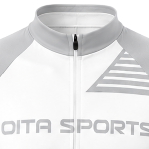 Maillot de Ciclismo de Manga Corta Gris Claro/Blanco con Cremallera Completa, Transpirable, de Secado Rápido, para Ciclismo de Carretera y Rendimiento Deportivo - Product Image 5