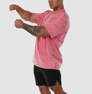 American Size T-<b>shirts</b> 250 GSM 100% Cotton Heavyweight T <b>Shirts</b> Custom Logo <b>Mens</b> Oversized Plus Size T-<b>shirts</b> PUFF Print - Product Image 2