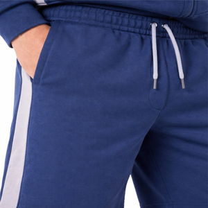 Ensemble de sweat-shirts à capuche pour homme, couleur contrastée, en molleton français, décontracté, pour l'été, bleu gris - Product Image 5