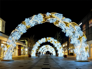 Büyük ölçekli açık yürüyüş sokak alışveriş merkezi sokak özel dekoratif tatil ışıkları sokak lambası - Product Image 5