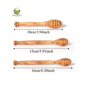 Premium Beech Wood Honey Dipper Stick Reusable Wooden Honey Spoon Stirrer for Honey <b>Tea</b> Coffee and Dessert - Product Image 5