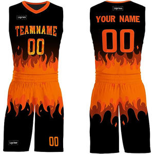 Ensemble de maillots de basket-ball personnalisés de haute qualité, respirants et confortables, imprimés sur mesure, directement de l'usine, pour les clubs masculins adultes - Product Image 1