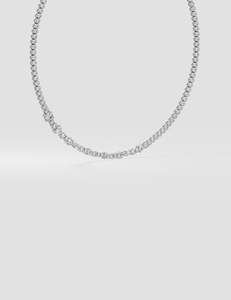 สร้อยคอเทนนิสเพชรเม็ดกลมผสมแบบพรีเมียม 9KT 10KT 14KT 18KT เงินสเตอร์ลิง เครื่องประดับหรูหราสำหรับงานแต่งงาน ของขวัญสำหรับผู้หญิง - Product Image 2