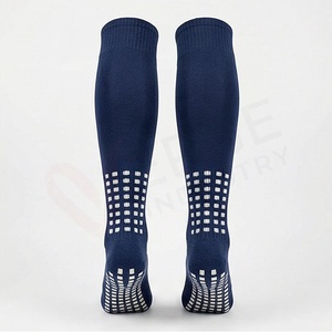 Chaussettes hautes pour hommes, couleur unie, tricotées, respirantes, en coton et élasthanne, style sport, automne, style classique - Product Image 2