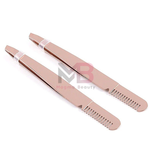 Pince à épiler légère, anti-statique, à pointe inclinée, en acier inoxydable, de luxe moderne, écologique, avec logo personnalisé et marque privée - Product Image 5