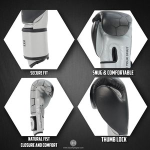 Wholesale Genuine Leather Boxing Gloves for Sparring Heavy Bagwork Training Kickboxing Muay Thai MMA with Velcro Closure - Product Image 5