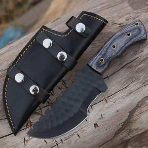 Cuchillo de caza forjado a mano de acero de alto carbono con funda Scout Carry - Cuchillo de caza para exteriores de espiga completa con hoja con recubrimiento en polvo - Product Image 5