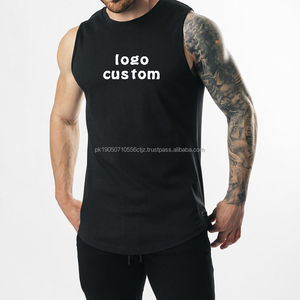 OEM Vente en gros Personnalisé Grande taille Hommes Coton Stringer Running Sports Gym Hommes Musculation Débardeurs - Product Image 4