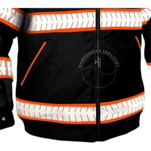 Security Multiple Size Reflective Safety Coat Men's High Visibility <b>Construction</b> <b>Work</b> <b>Jackets</b> Custom Made Customized Hot Sale - Product Image 3