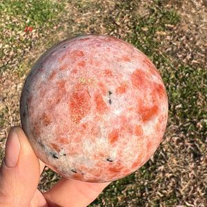 Esfera de Jaspe Kambaba Pulido, Bola de Piedra Natural con Inclusiones Rojas y Puntos Negros, Decoración del Hogar de Arte Popular - Product Image 3