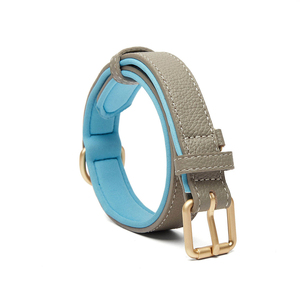 Premium Padded Genuine Leather Dog <b>Collar</b> with Brass Buckle & D-Ring Soft Inner Lining Adjustable <b>Pet</b> Neck Strap for Small - Product Image 4